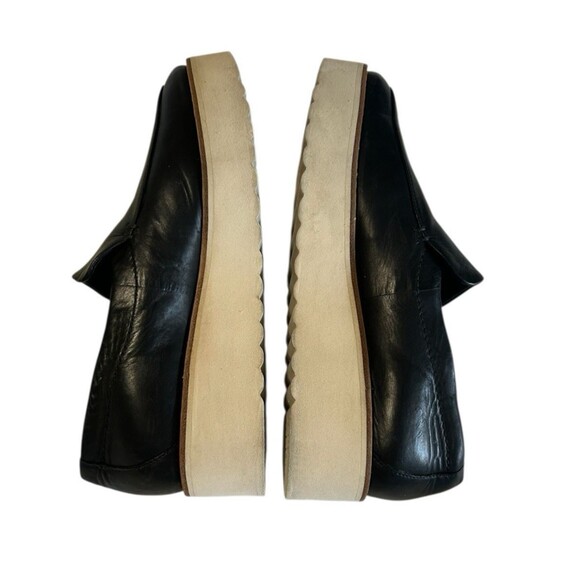 Vince Womens 6.5M Zeta Platform Loafers Leather Black Slip On  Wedge Shoes - Picture 8 of 13